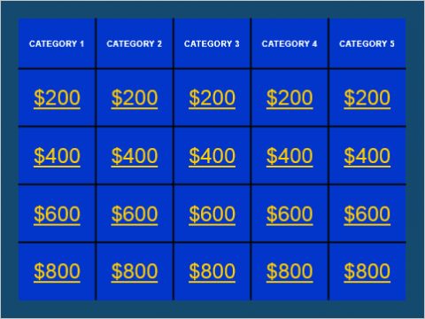 What's It Worth Jeopardy