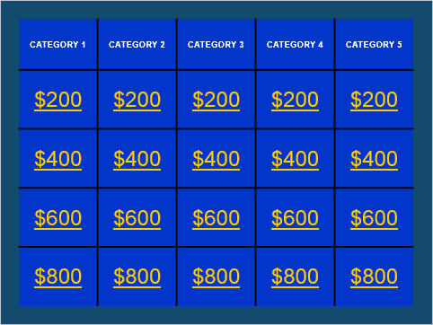 What's It Worth Jeopardy